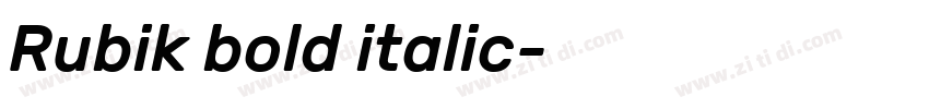 Rubik bold italic字体转换